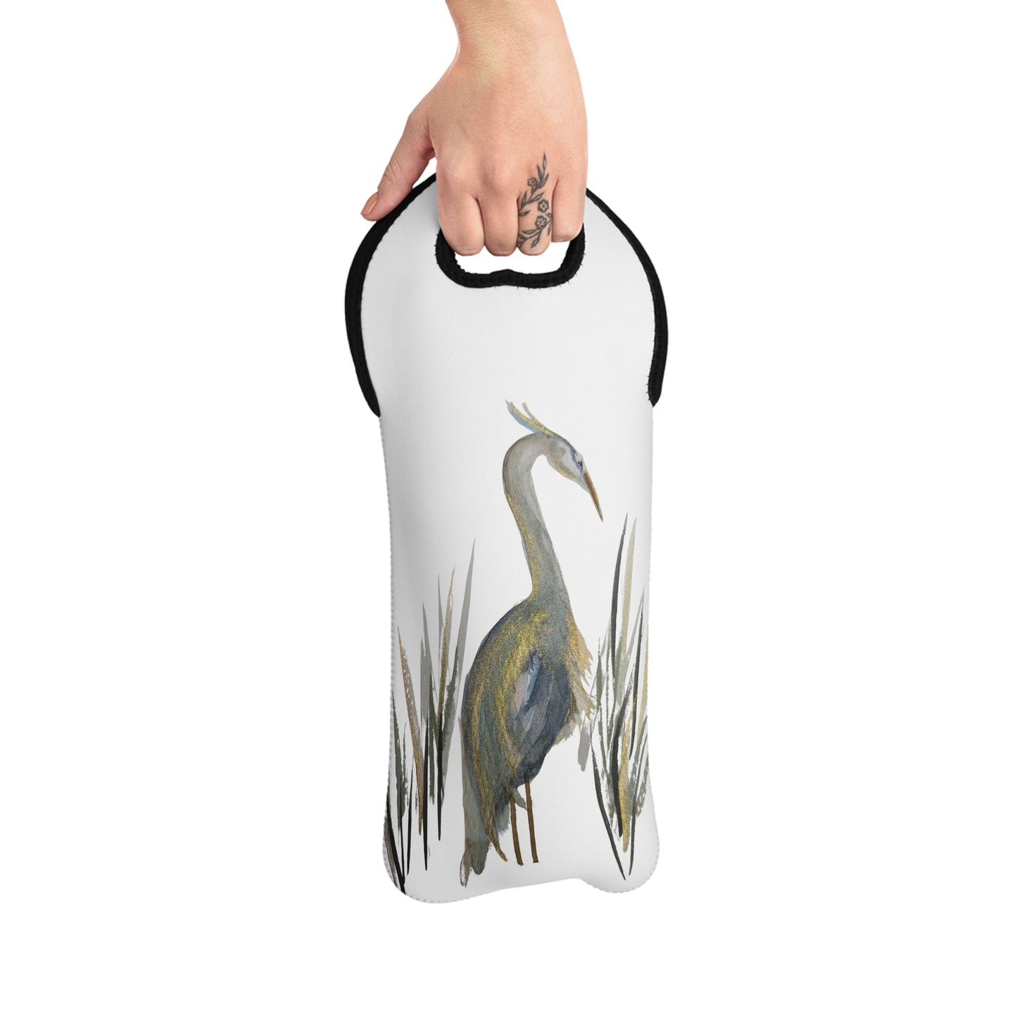 Wine Tote– Heron Watercolor by Sharon Tiger - Fur, Feathers and Flowers