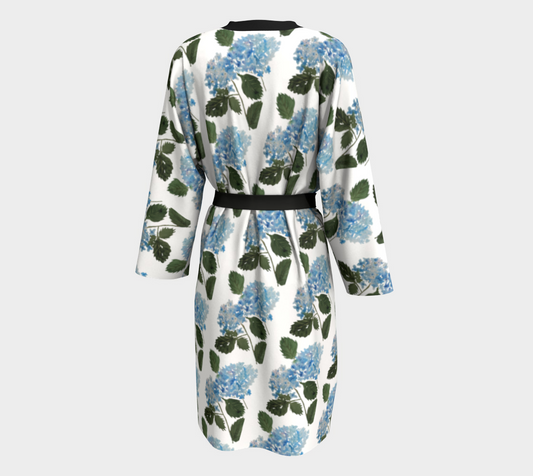 Peignor Blue Hydrangea Original Watercolor By Sharon Tiger - Fur, Feathers and Flowers