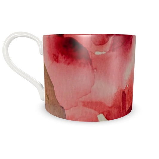 Tea Cups & Saucers, Original Watercolor by Sharon Tiger - Fur, Feathers and Flowers