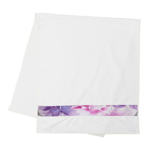 His & Hers Floral Watercolor Bath Towels – Original Art on Duchess Sat - Fur, Feathers and Flowers