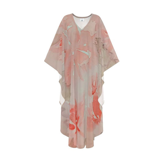 Pink Floral Kaftan, Original Watercolor By Sharon Tiger - Fur, Feathers and Flowers