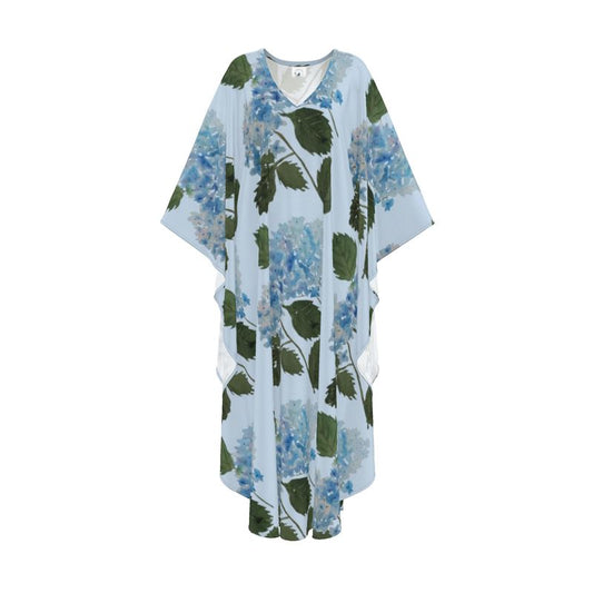 Blue Hydrangea Kaftan by Sharon Tiger - Fur, Feathers and Flowers