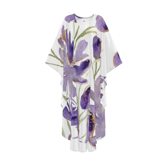 Purple Peonies Kaftan by Sharon Tiger - Fur, Feathers and Flowers