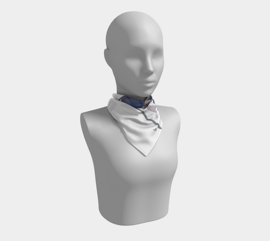 Purple Iris Silk Scarf Original Watecolor by Sharon Tiger - Fur, Feathers and Flowers