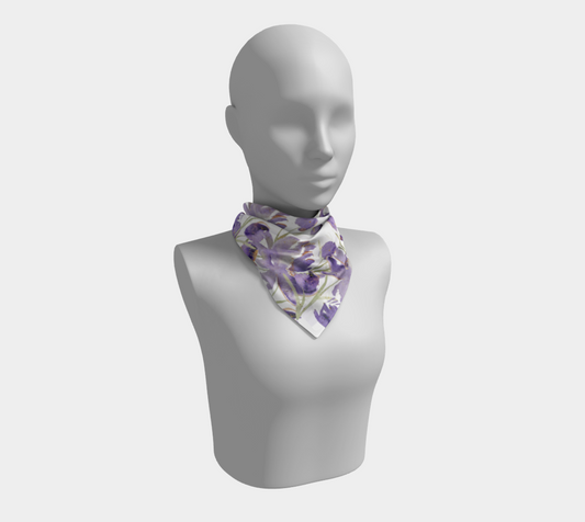 Purple Peonies Silk Scarf by Sharon Tiger - Fur, Feathers and Flowers