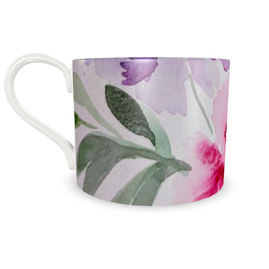 Tea Cups & Saucers, Original Watercolor by Sharon Tiger - Fur, Feathers and Flowers