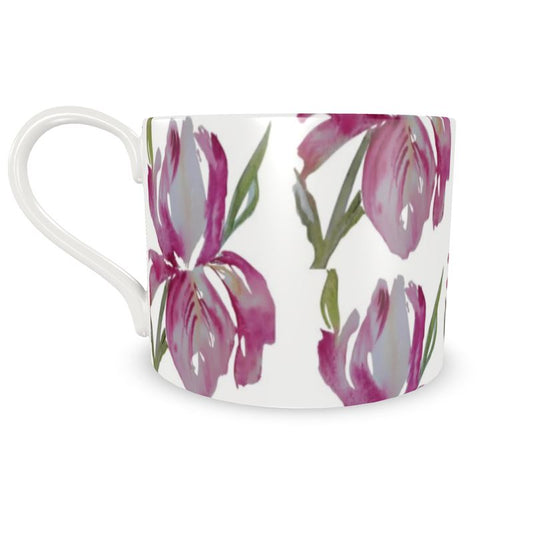 Tea Cups & Saucers, Original Watercolor by Sharon Tiger - Fur, Feathers and Flowers