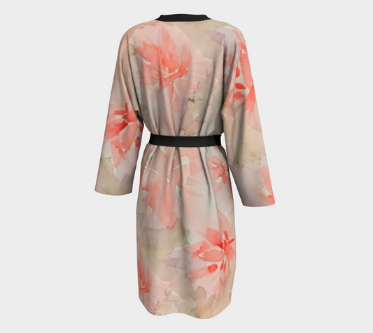 Peignor Pink Floral Origial Watercolor by Sharon Tiger - Fur, Feathers and Flowers