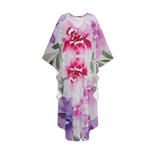 Kaftan, Floral Original Watercolor by Sharon Tiger - Fur, Feathers and Flowers