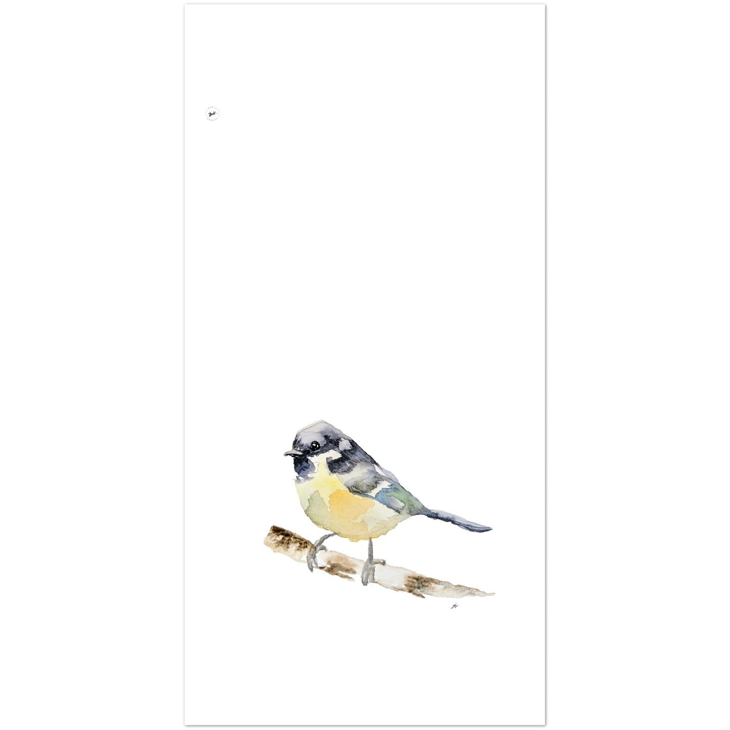Pack of 10 (Multiple Sizes) Greeting Cards Titmouse Bird Original Watercolor by Sharon Tiger - Fur, Feathers and Flowers