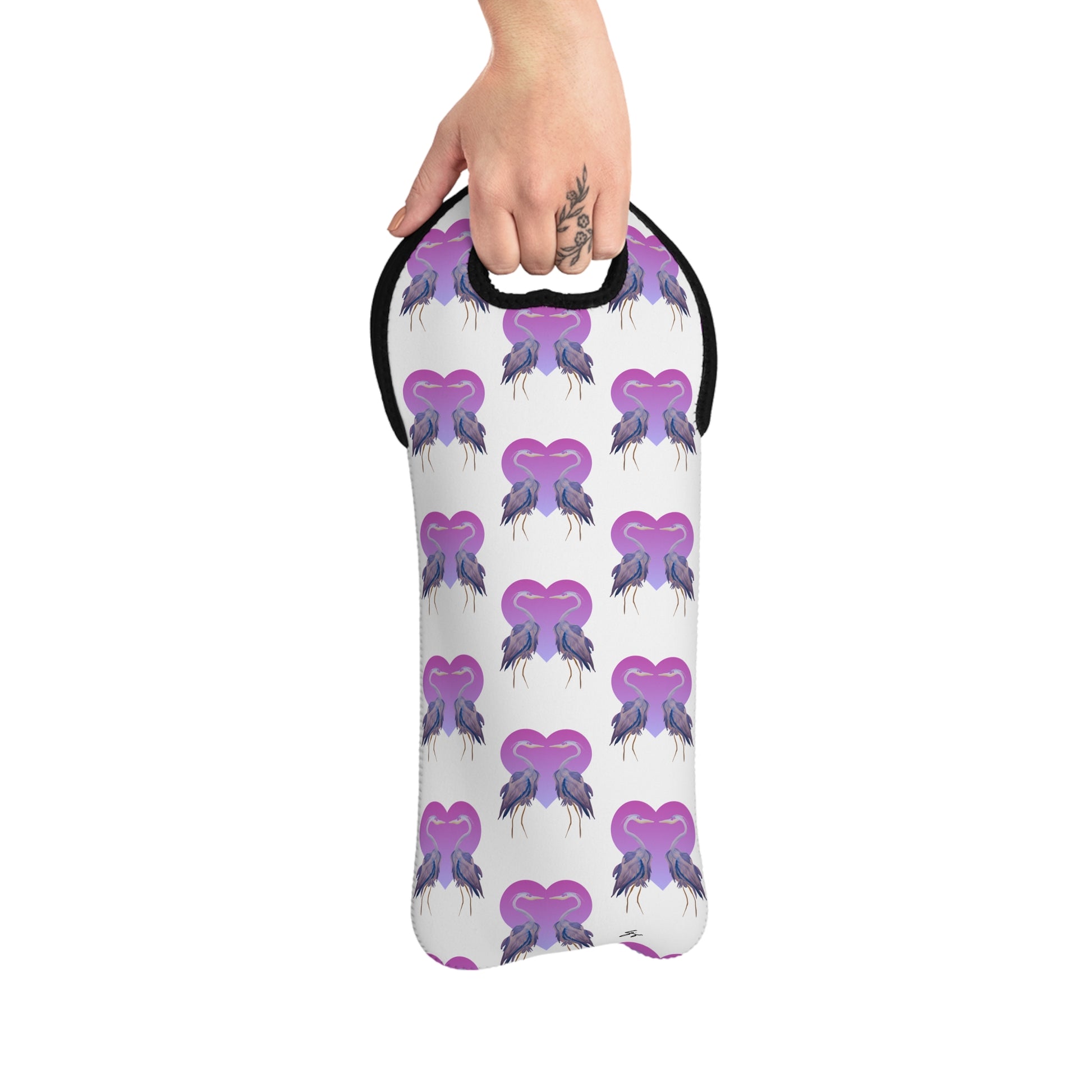 Wine Tote - Fur, Feathers and Flowers