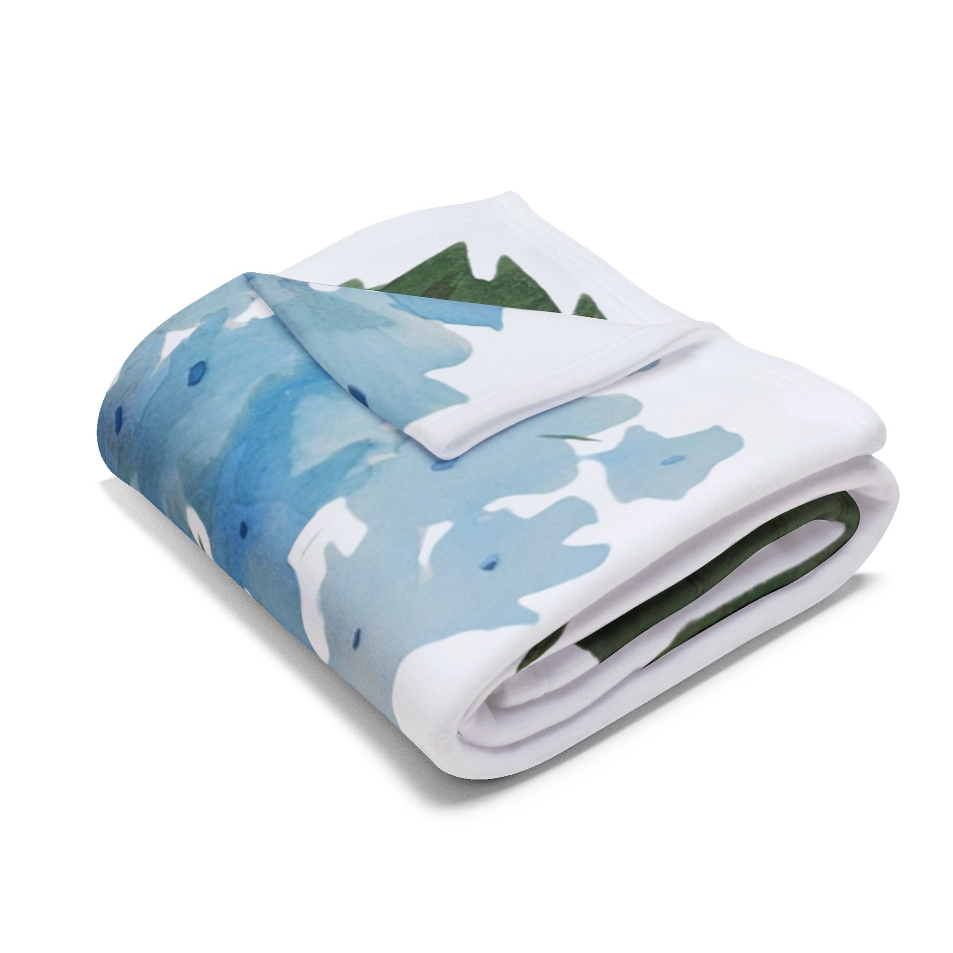 Fleece Blanket - Hydrangea Watercolor by Sharon Tiger - Fur, Feathers and Flowers