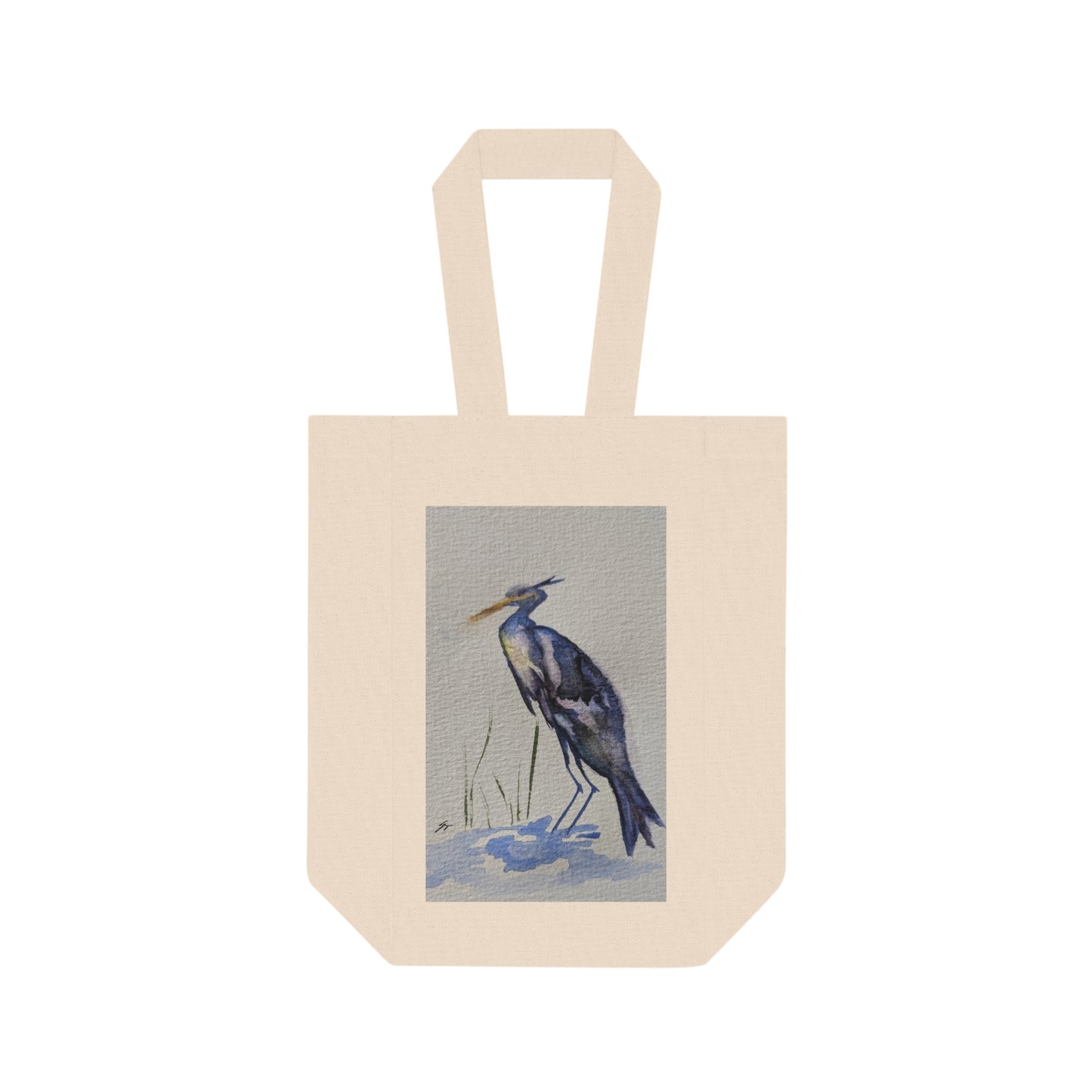 Double Wine Tote Bag - Stylish Wine Carrier for Picnics, Gifts, Parties, Wedding, and Home Decor - Fur, Feathers and Flowers