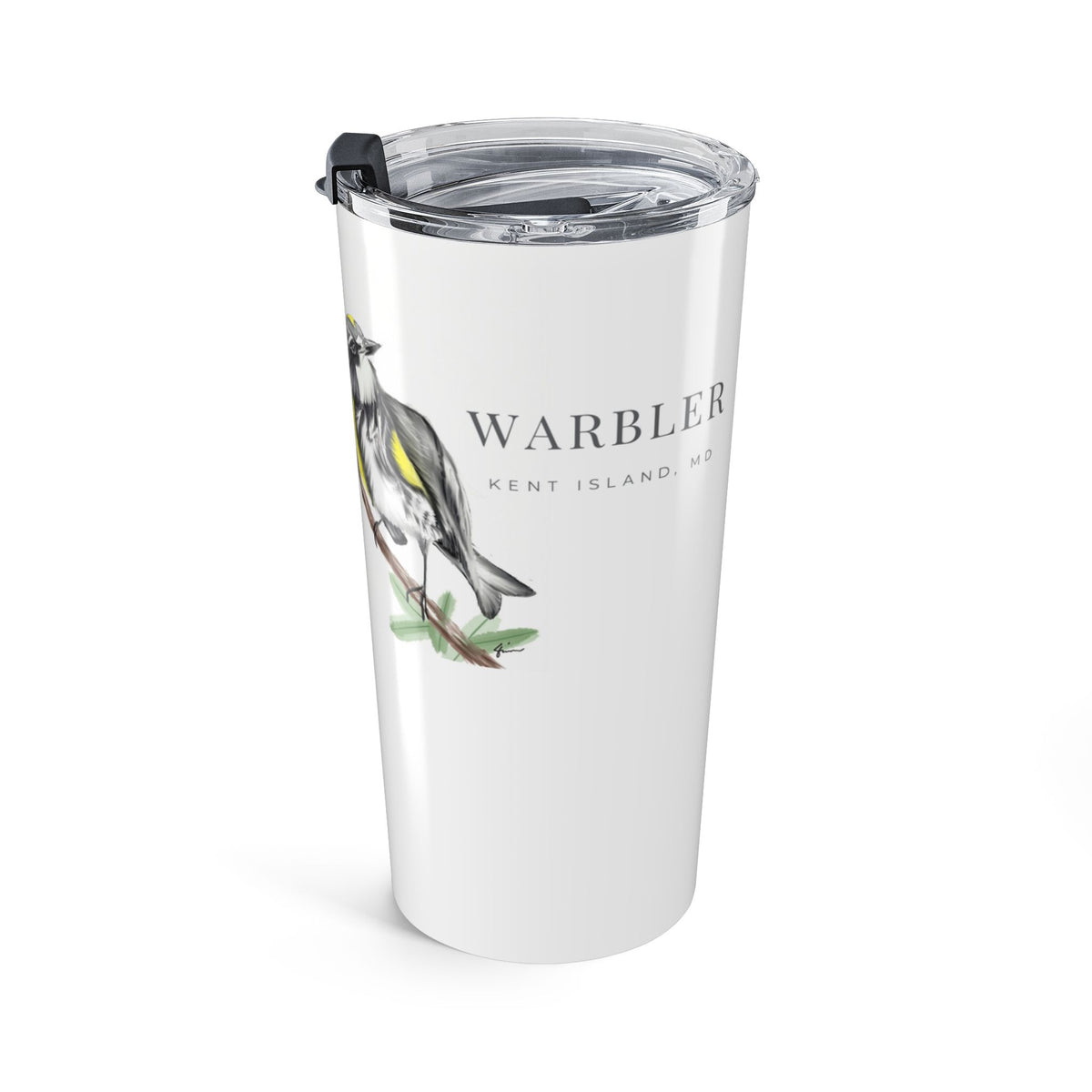 Warbler-Sharon Tiger Watercolor Tapered stainless steel tumbler