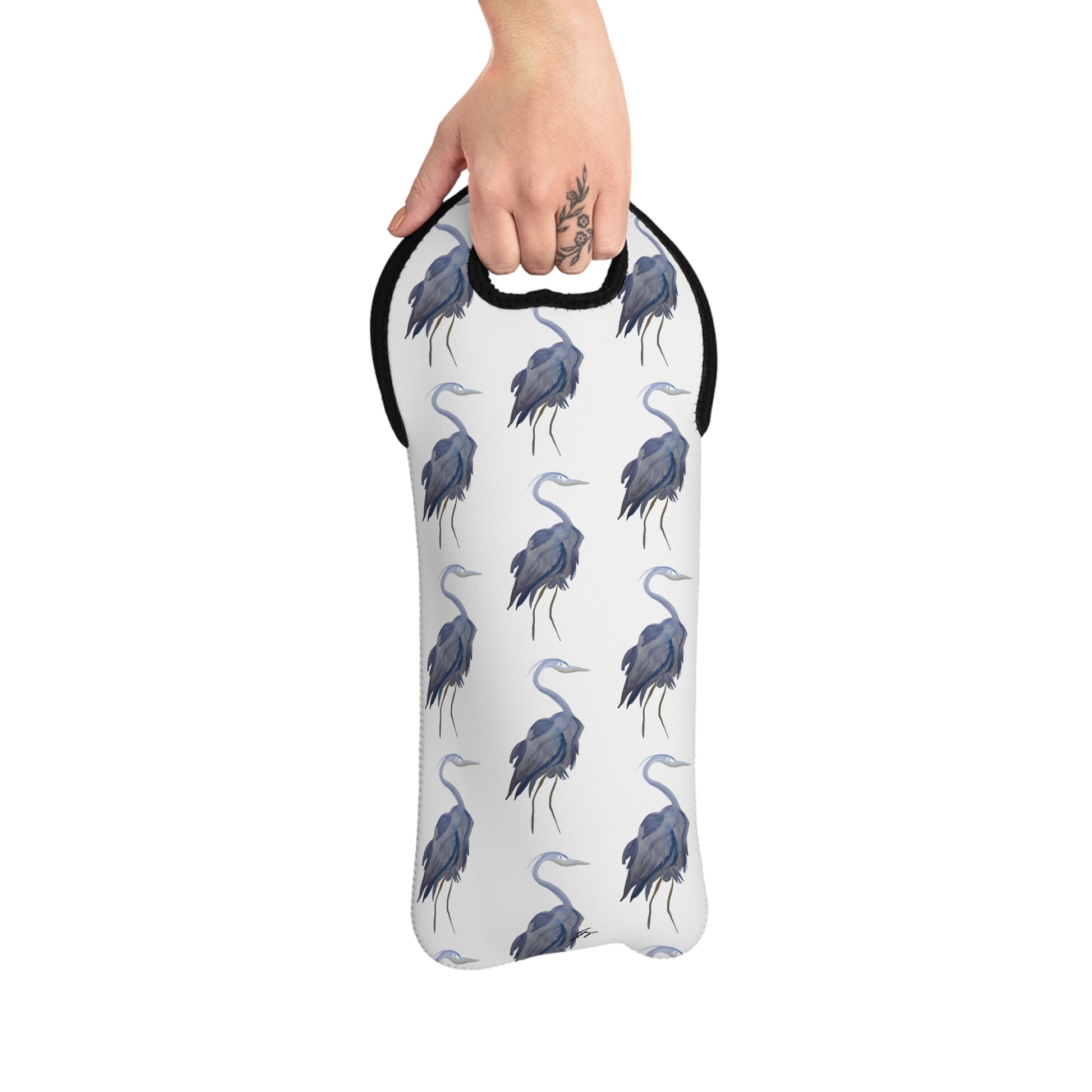Wine Tote - Fur, Feathers and Flowers