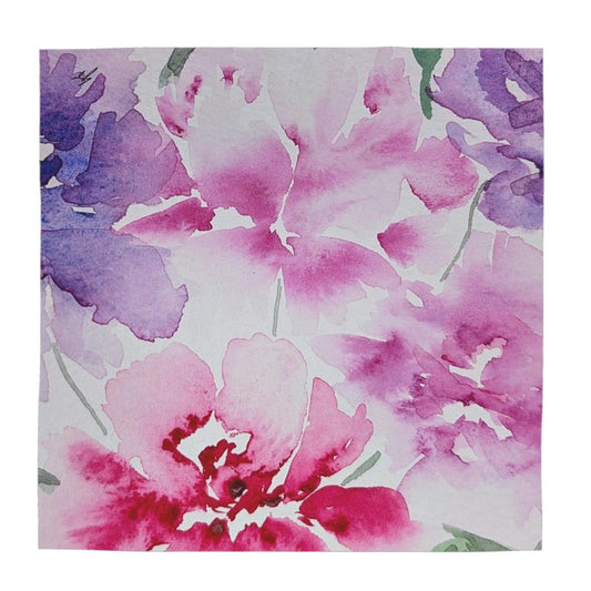 Scarf/Shawl Watercolor Floral Original by Sharon Tiger - Fur, Feathers and Flowers