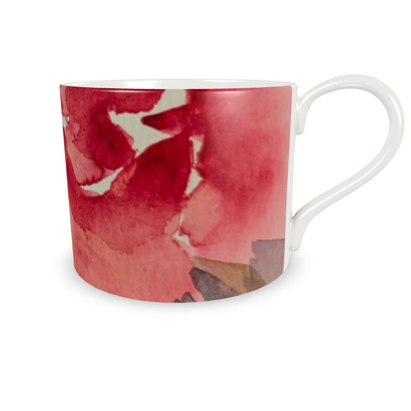 Tea Cups & Saucers, Original Watercolor by Sharon Tiger - Fur, Feathers and Flowers