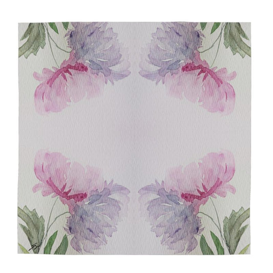 Scarf/Shawl Watercolor Peonies Original by Sharon Tiger - Fur, Feathers and Flowers