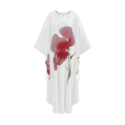 Simple Pink Peony Kaftan, Original Watercolor by Sharon Tiger - Fur, Feathers and Flowers