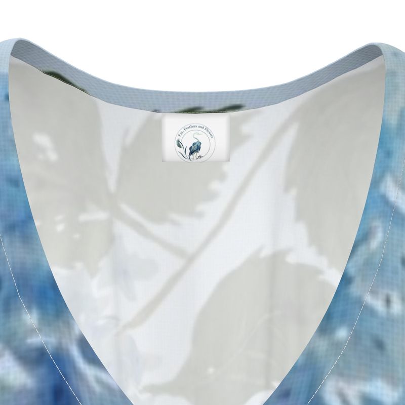 Blue Hydrangea Kaftan by Sharon Tiger - Fur, Feathers and Flowers