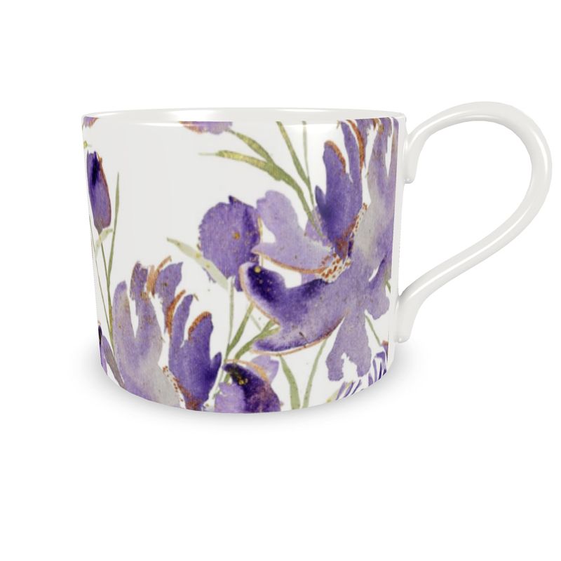 Tea Cups & Saucers, Original Watercolor by Sharon Tiger - Fur, Feathers and Flowers