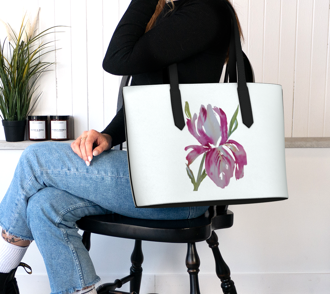 Vegan Leather Tote Bag - Fur, Feathers and Flowers