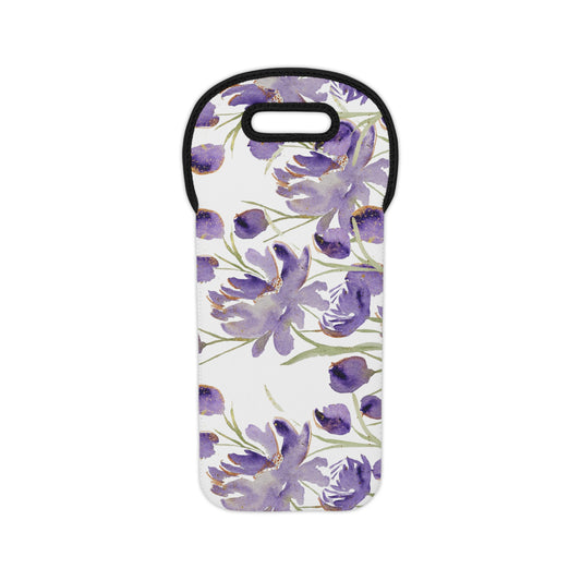 Purple Peony Wine Tote Bag by Sharon Tiger - Fur, Feathers and Flowers