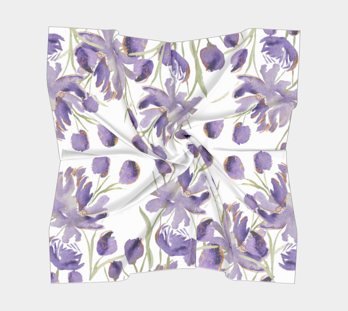 Purple Peonies Silk Scarf by Sharon Tiger - Fur, Feathers and Flowers