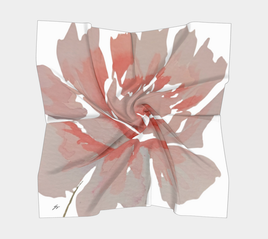 Pink Peony Silk Scarf - Fur, Feathers and Flowers