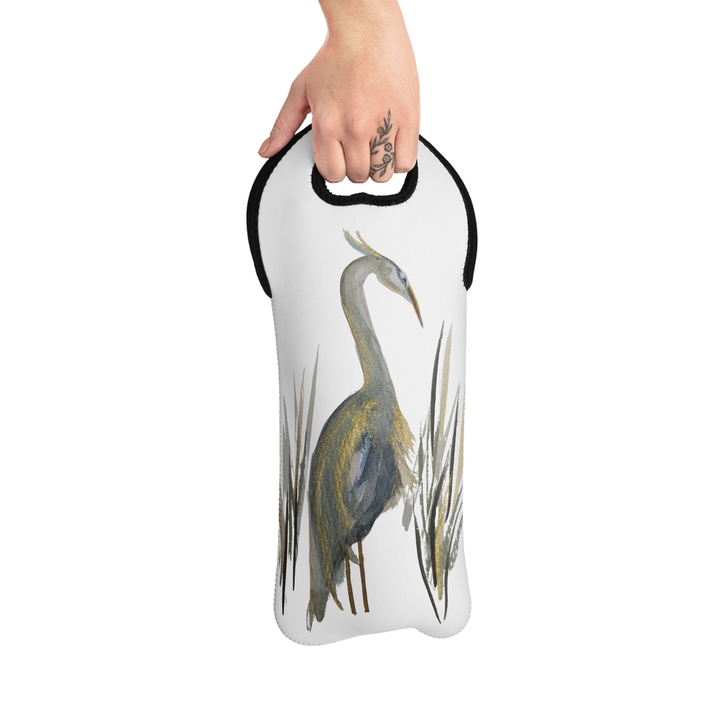 Wine Tote– Heron Watercolor by Sharon Tiger - Fur, Feathers and Flowers