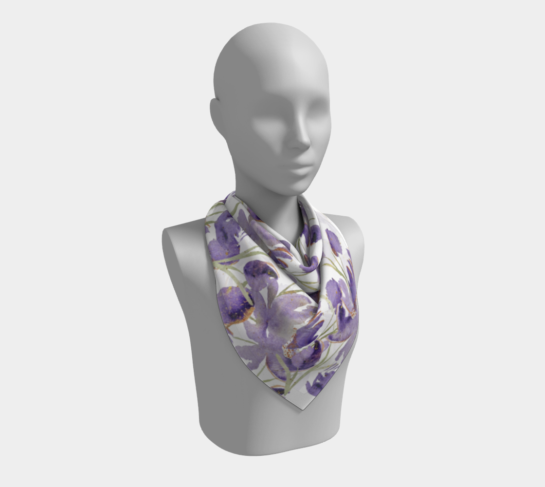 Purple Peonies Silk Scarf by Sharon Tiger - Fur, Feathers and Flowers