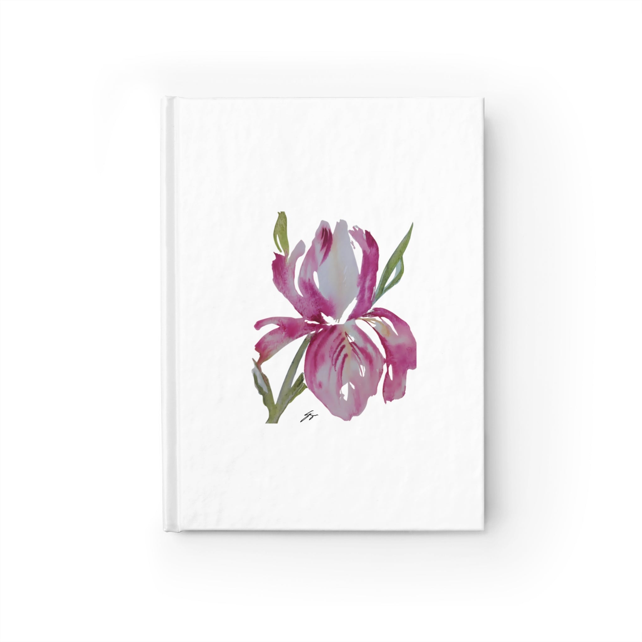 Journal, Original Pink Iris Watercolor, by Sharon Tiger - Fur, Feathers and Flowers