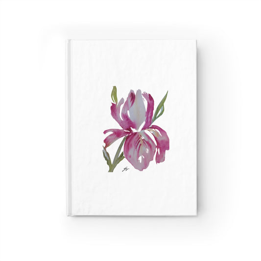 Journal, Original Pink Iris Watercolor, by Sharon Tiger - Fur, Feathers and Flowers