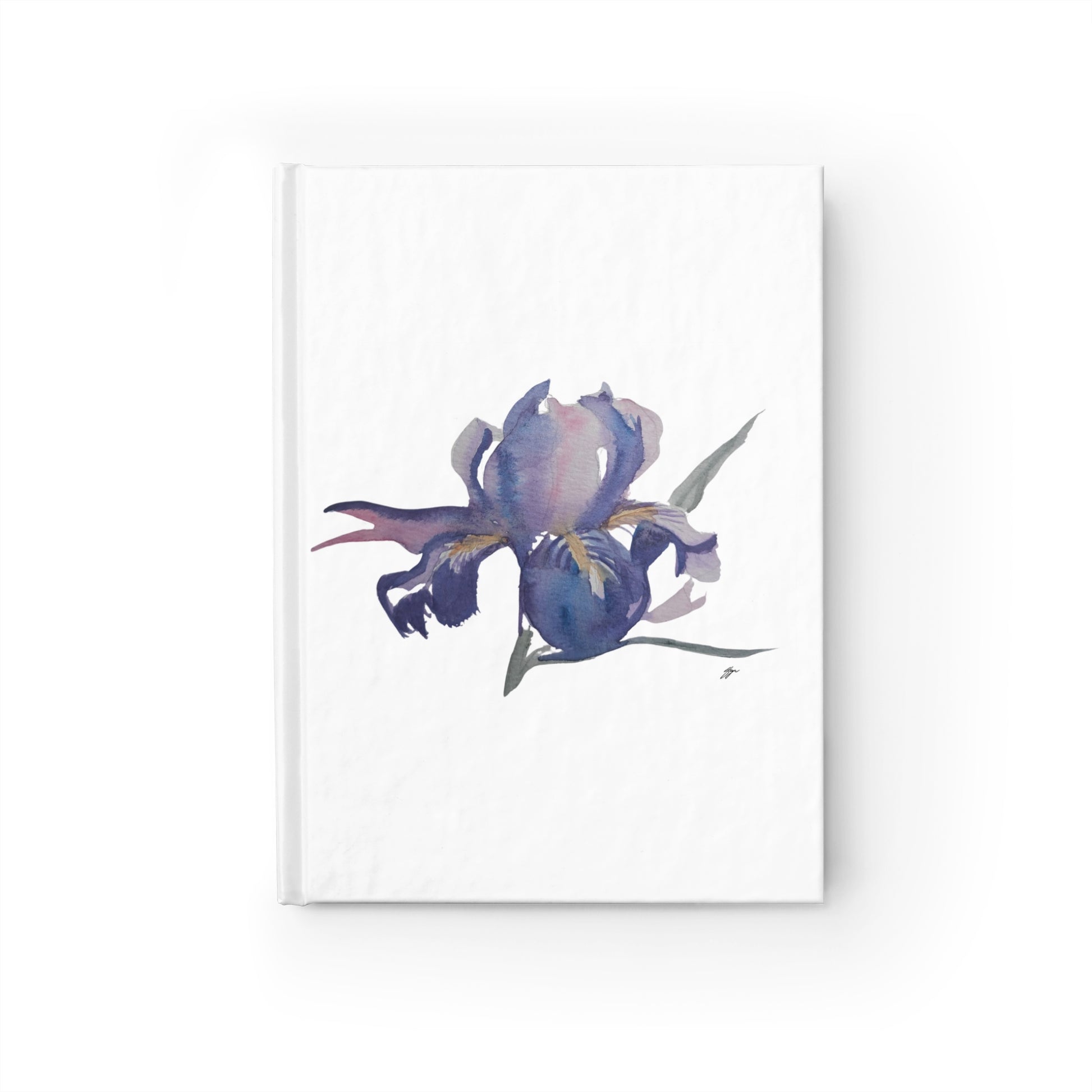 Journal, Original Purple Iris Watercolor, by Sharon Tiger - Fur, Feathers and Flowers