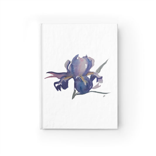 Journal, Original Purple Iris Watercolor, by Sharon Tiger - Fur, Feathers and Flowers