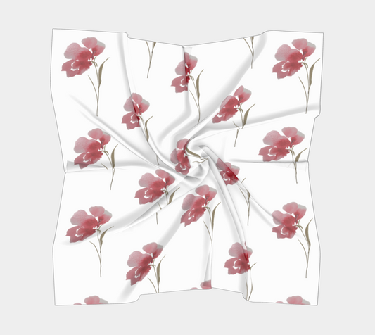 Simple Peony Scarf Watercolory by Sharon Tiger - Fur, Feathers and Flowers