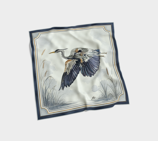 Flying Heron Scarf by Sharon Tiger