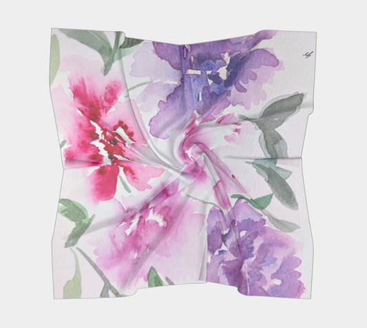 Napkins Set (4), Floral Watercolor Original by Sharon Tiger - Fur, Feathers and Flowers